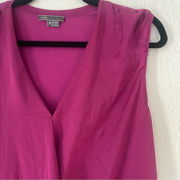 Vince Magenta blouse M - Picture 4 of 8